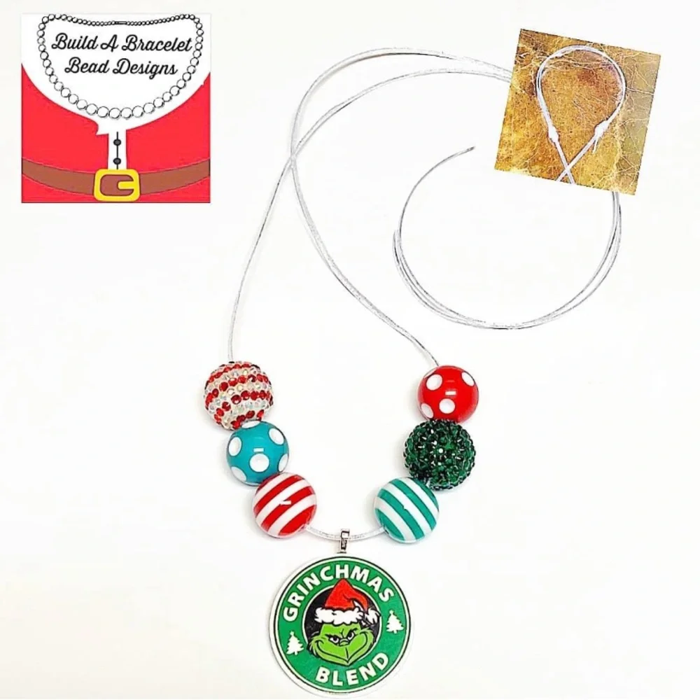 Grinchmas Blend Starbucks Adjustable Necklace on Sparkle Cord